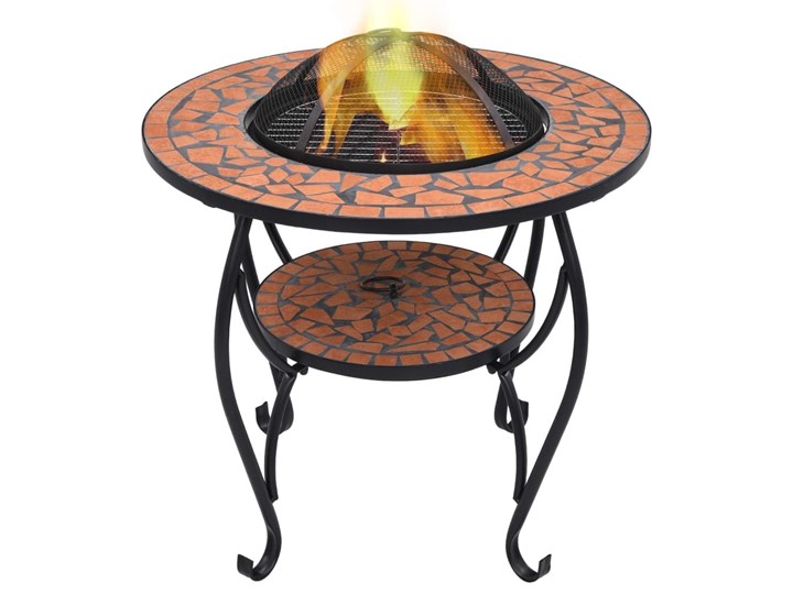 

Vidaxl Palenisko Z Mozaiką, Zielone, 68 Cm, Ceramika 46722