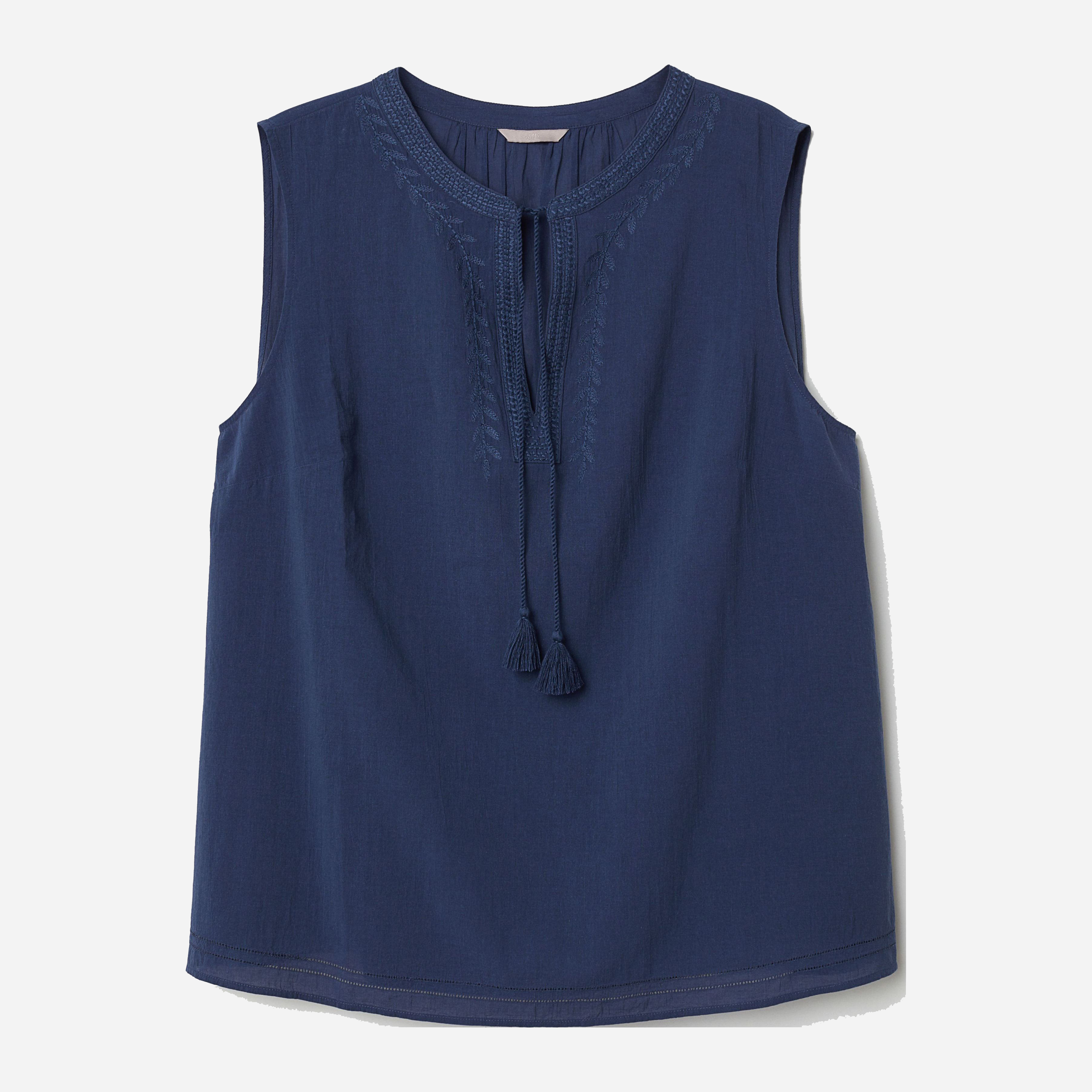

Блузка H&M 6516108-AAQJ 50 Темно-синяя