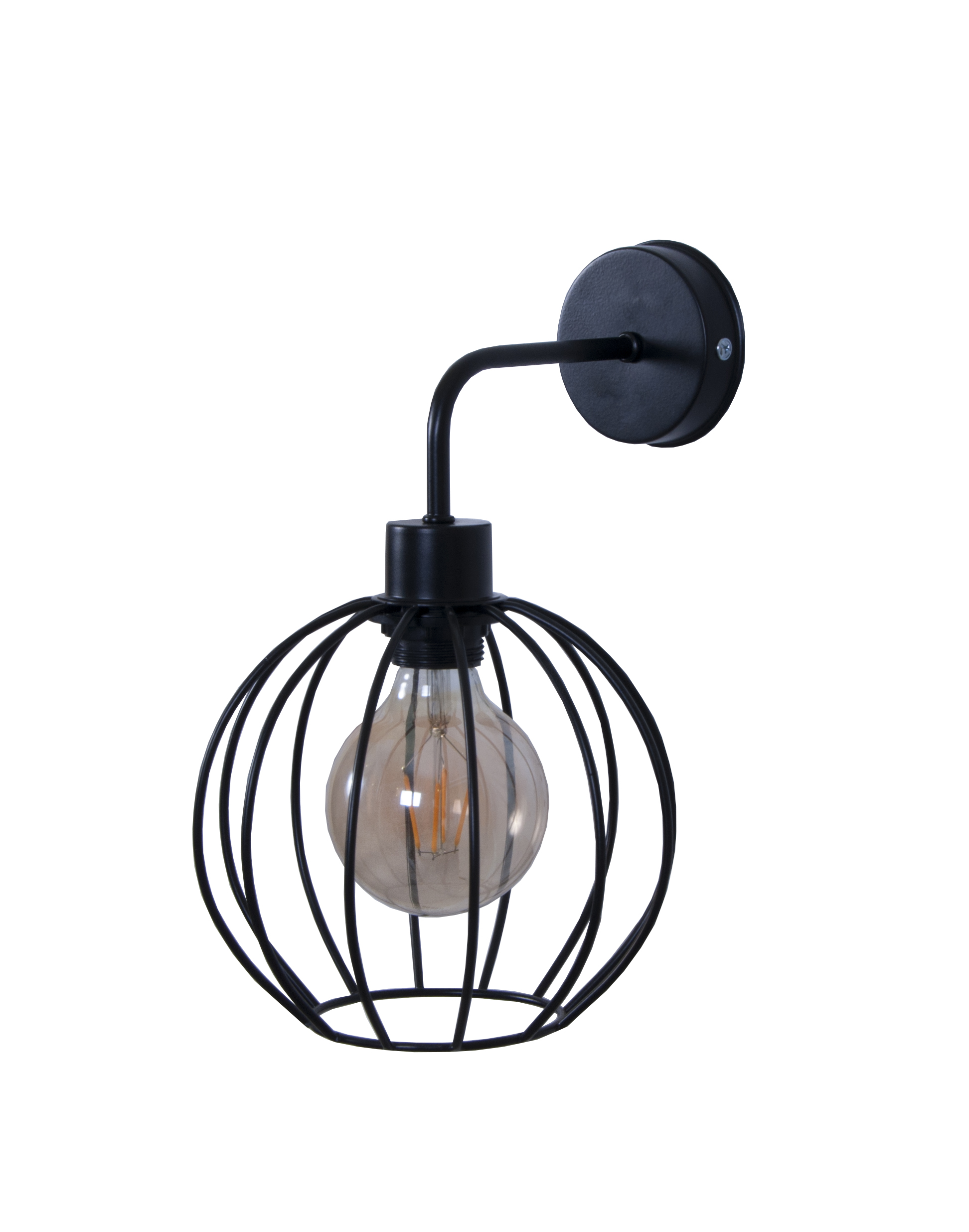 

Бра Dolio SС black ТМ MebelLoft 1xE27 в стиле Лофт черный мат