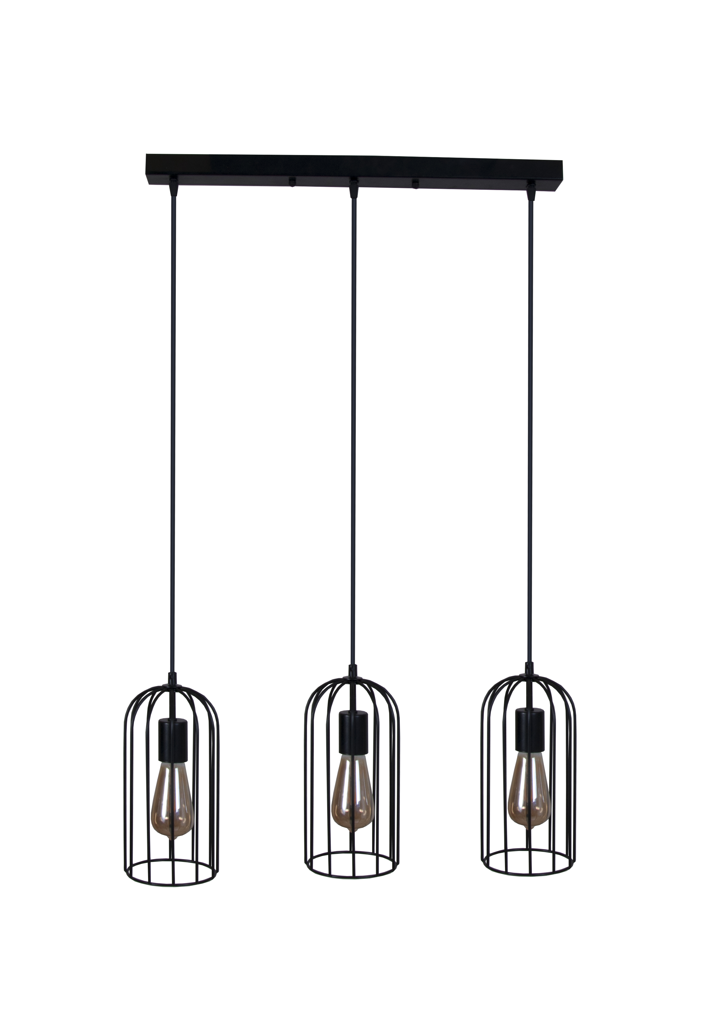 

Люстра Rocca 3L black ТМ MebelLoft 3xE27 в стиле Лофт черный мат