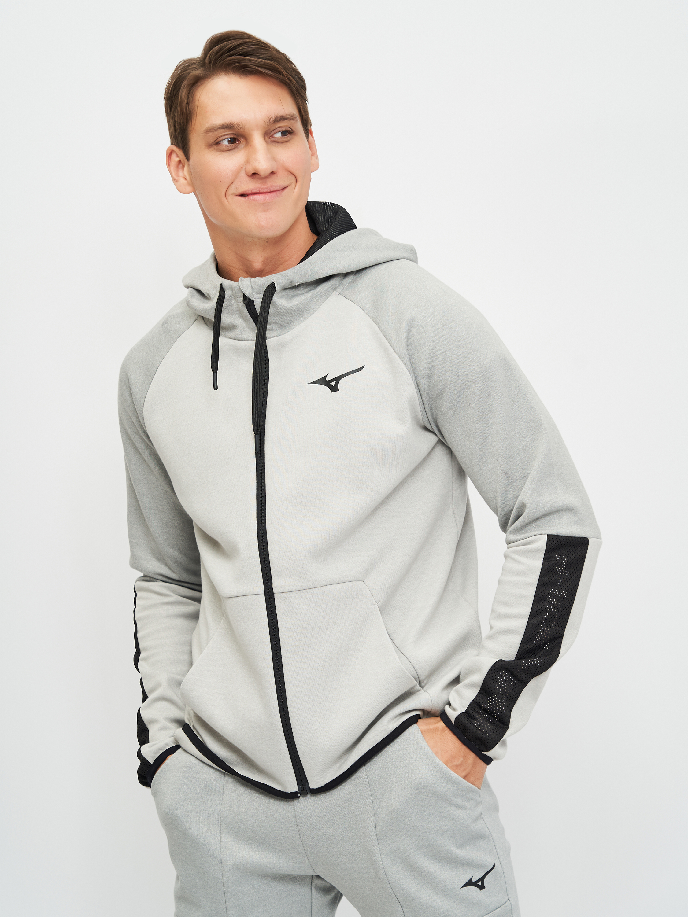 

Толстовка Mizuno K2GC100103  Серая, Толстовка Mizuno K2GC100103 M Серая