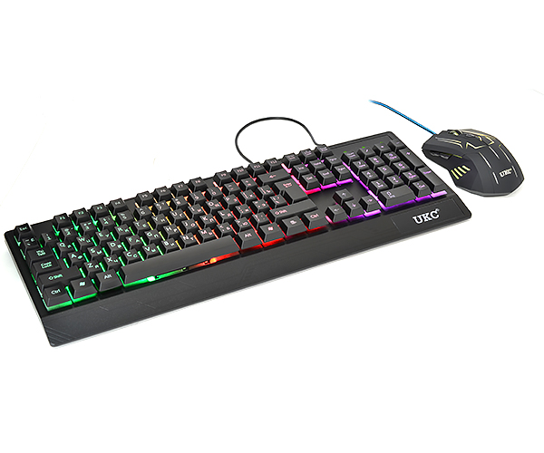

Комплект проводная клавиатура и мышка c RGB подсветкой KEYBOARD UKC 4958 (4958)