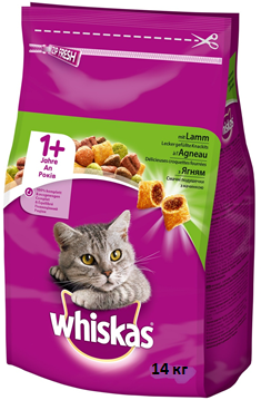 

Whiskas Сухой корм для взрослых кошек с ягненком 14 кг