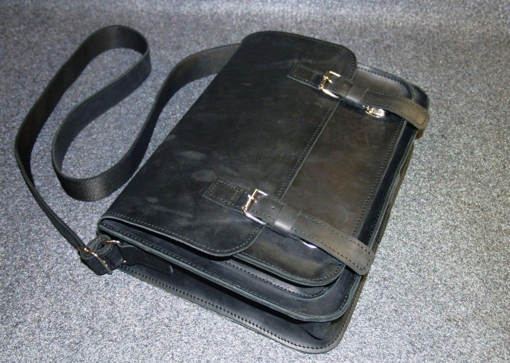 

Мужская кожаная сумка MeinBag X1 BIG SIZE черная