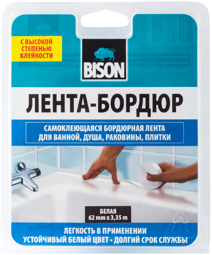 

Лента для герметизации Bison 3.35 м х 62 мм Белая (6311184)