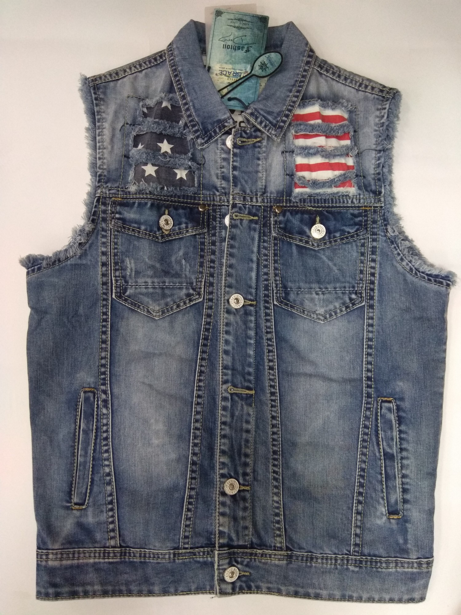 

Жилетка джинсовая для мальчиков Grace Denim Kids 164 см джинс
