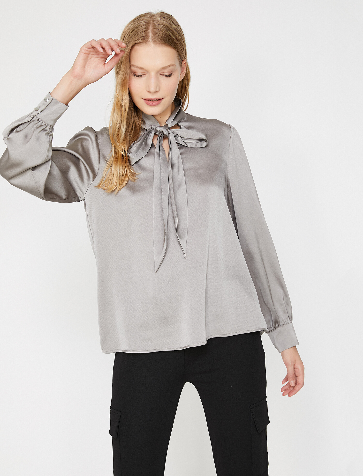 

Блузка Koton 0KAK68237PW-023  Grey, Блузка Koton 0KAK68237PW-023 42 Grey