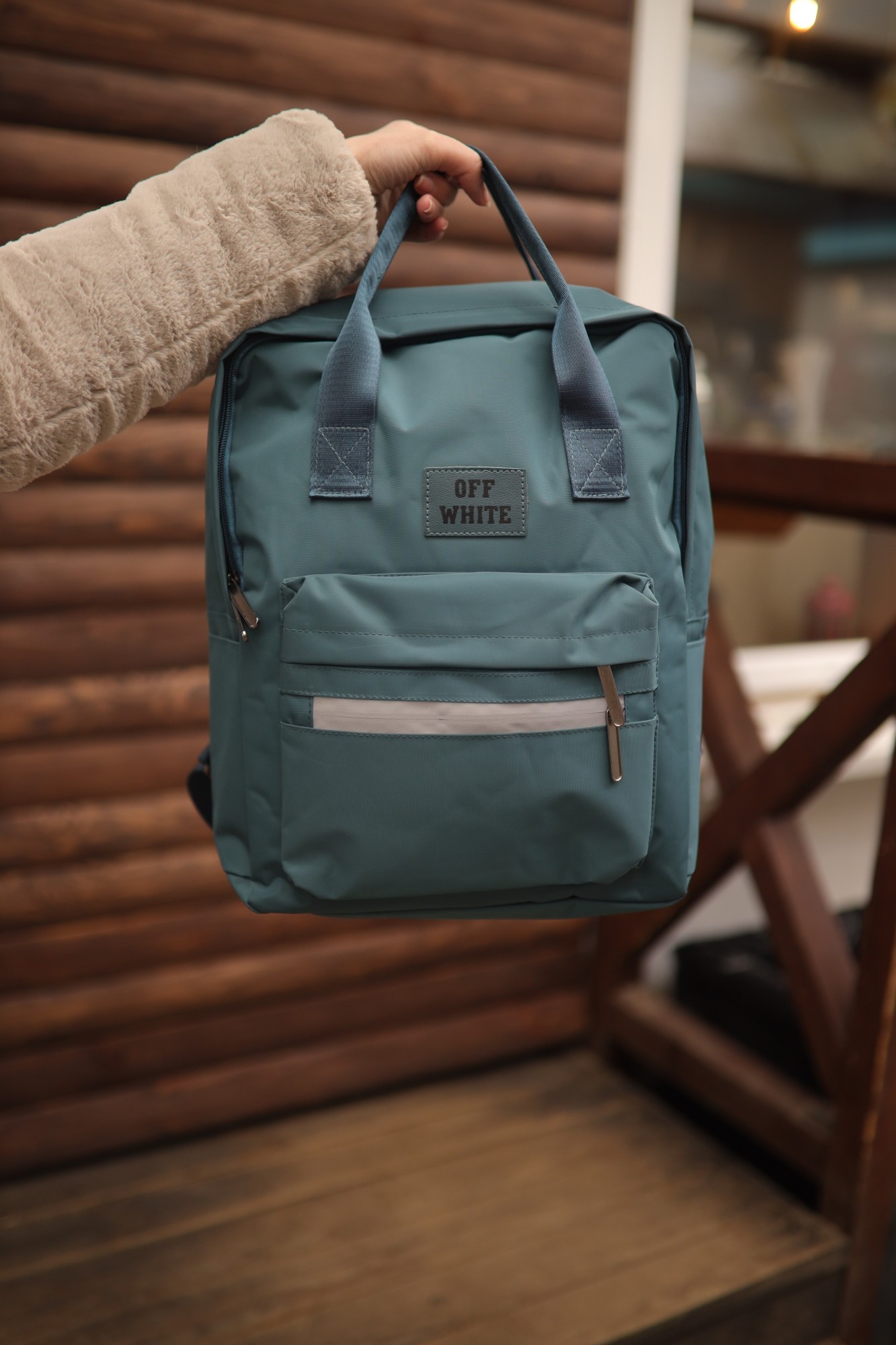 

Женский городской рюкзак White синий