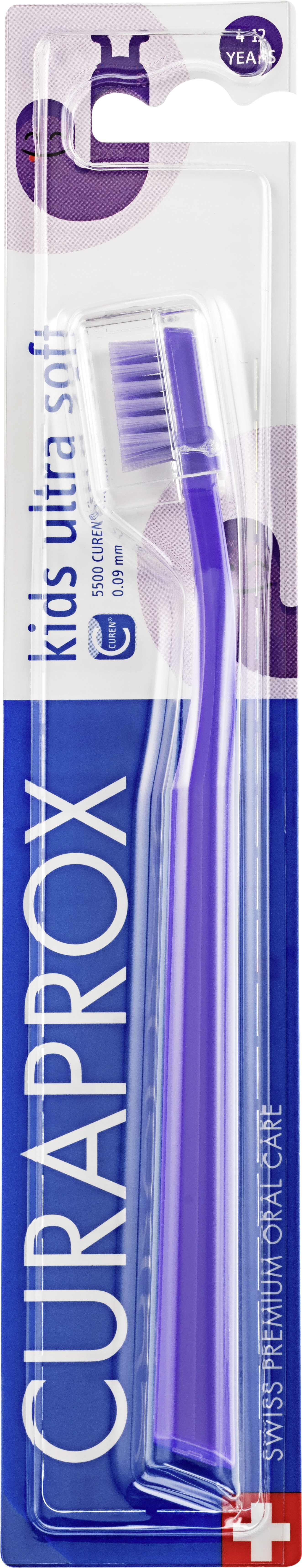 Акція на Зубная щетка детская Curaprox CS Kids ультра-мягкая d 0.09 мм фиолетовая (CS Kids-05) від Rozetka UA