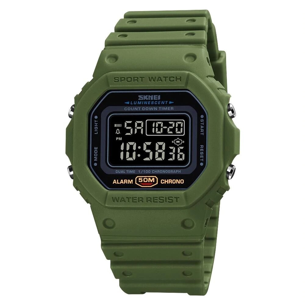 

Мужские часы Skmei 1628 Army Green/Black BOX