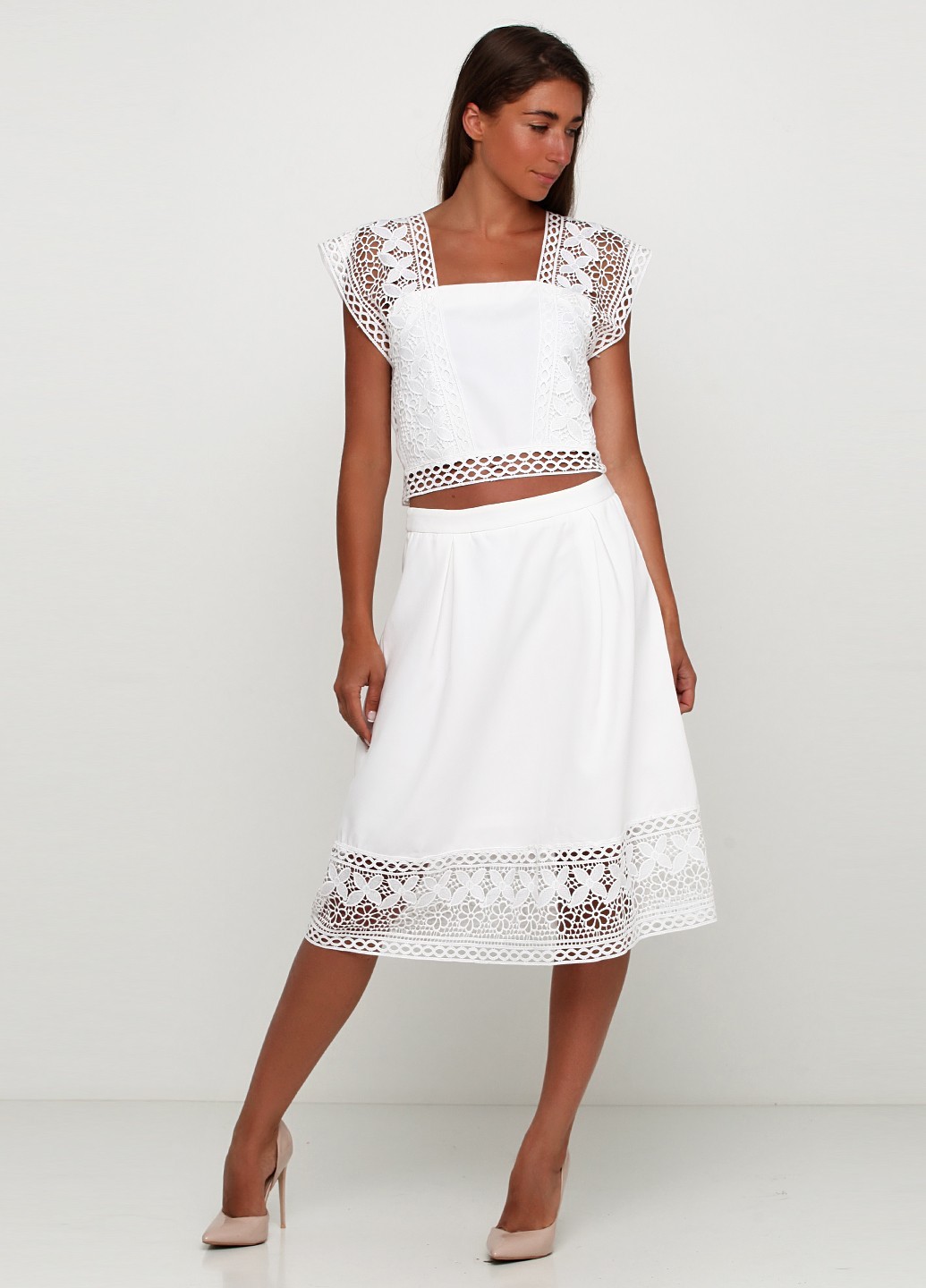 

Костюм (топ, юбка) Serpil белый S 44-2795