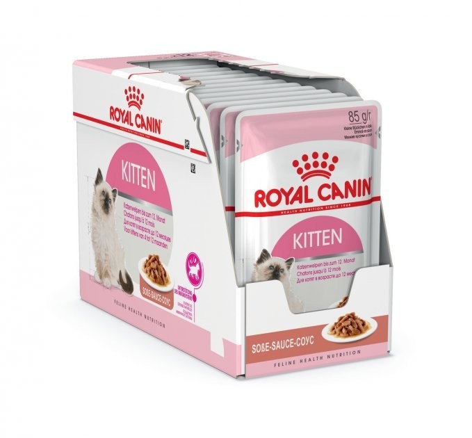 

Упаковка влажного корма для котят Royal Canin Kitten Instinctive в соусе 12 шт по 85 г (9003579308745)