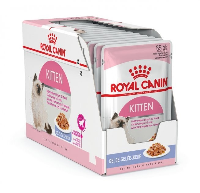 

Упаковка влажного корма для котят до 12 месяцев Royal Canin Kitten Instinctive в желе 12 шт по 85 г (9003579311783)