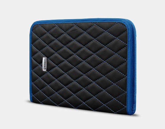 

Органайзер для документов А4 Renault от Carbag Черный с синей строчкой и синей окантовкой