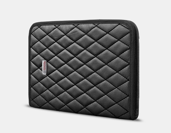 

Органайзер для документов А4 Toyota от Carbag Серый с черной строчкой и черной окантовкой