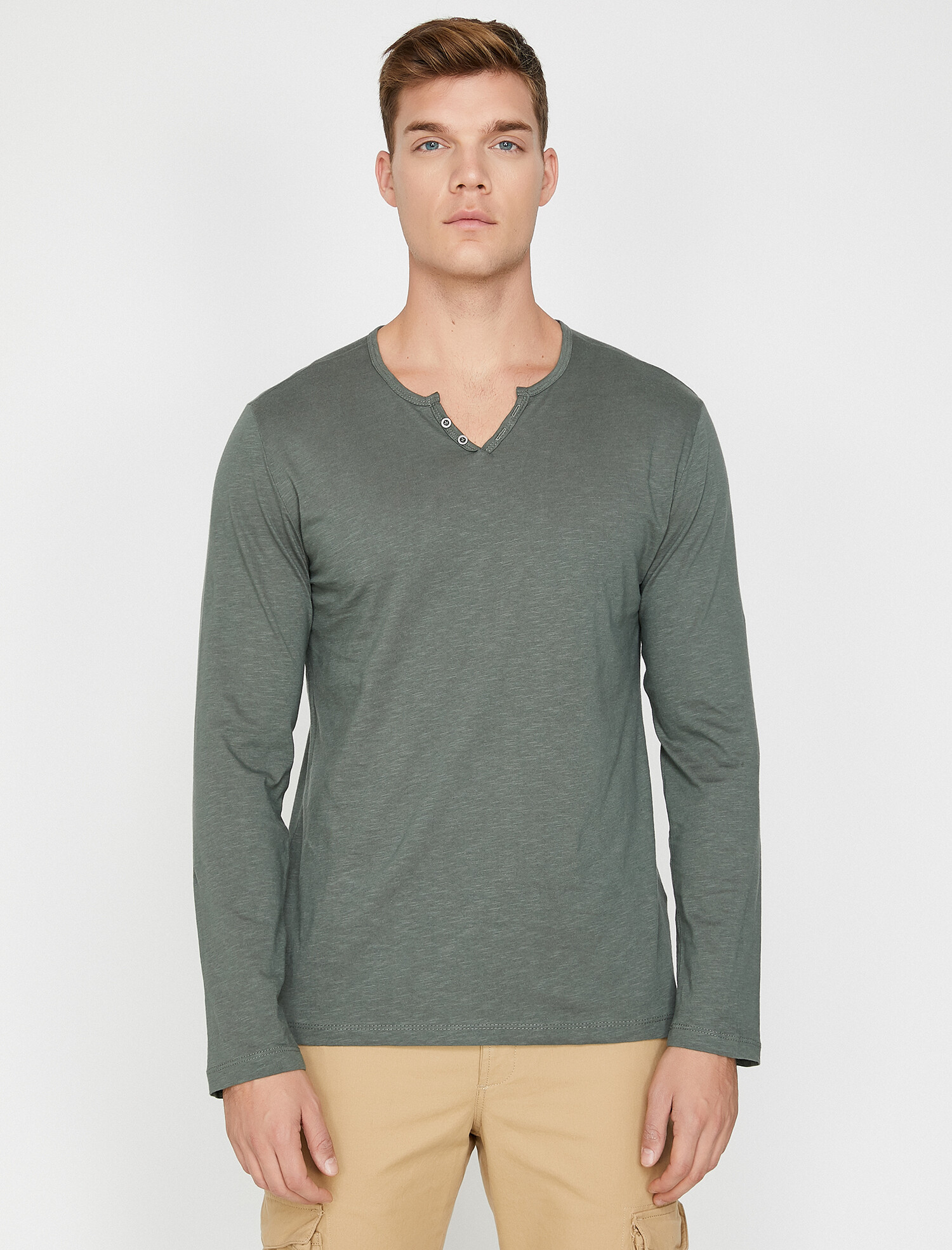 

Лонгслив Koton 0KAM14751OK  Khaki, Лонгслив Koton 0KAM14751OK S Khaki