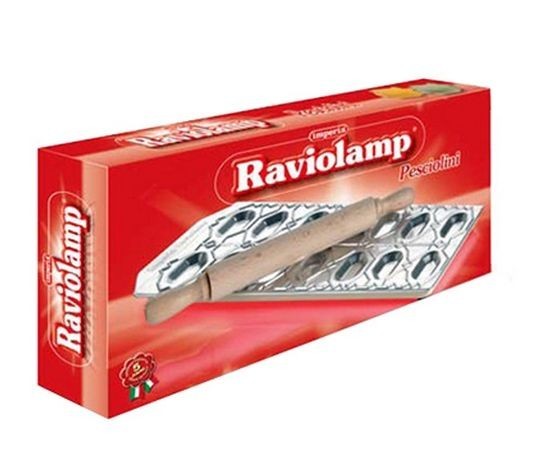 

Набор форма Raviolamp 14 для равиоли с деревянной скалкой (равиоли в форме рыбки)