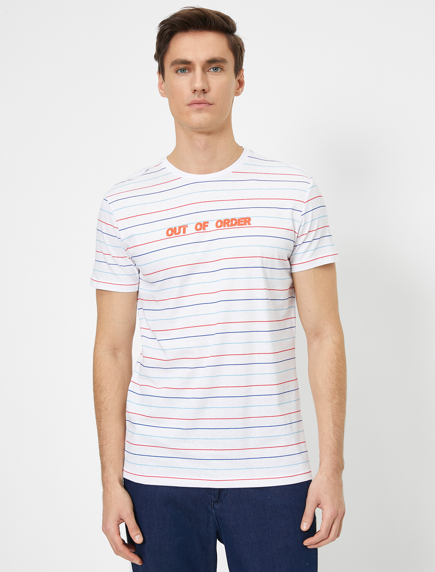

Футболка Koton 0YAM14027OK M White stripe