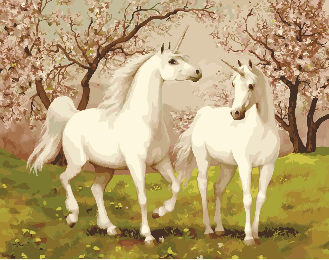 

Картина по номерам Пара единорогов, 40x50 см., Идейка