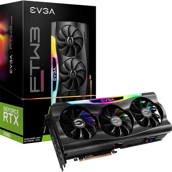 

Видеокарта EVGA PCI-Ex GeForce RTX 3080 FTW3 Ultra Gaming 10GB GDDR6X (320bit) (1800/19000) (HDMI, 3 x DisplayPort) (10G-P5-3897-KR)
