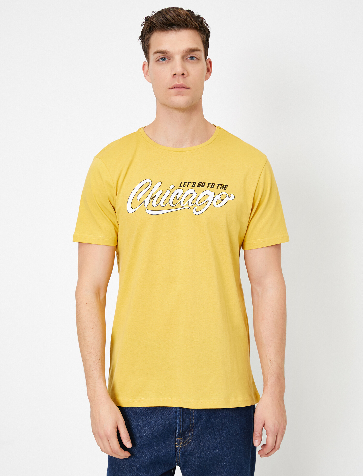 

Футболка Koton 0YAM14864OK S Mustard