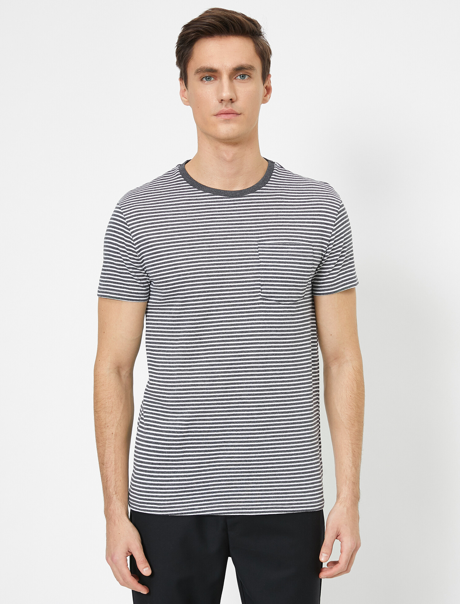 

Футболка Koton 0YAM12068LK S Grey stripe