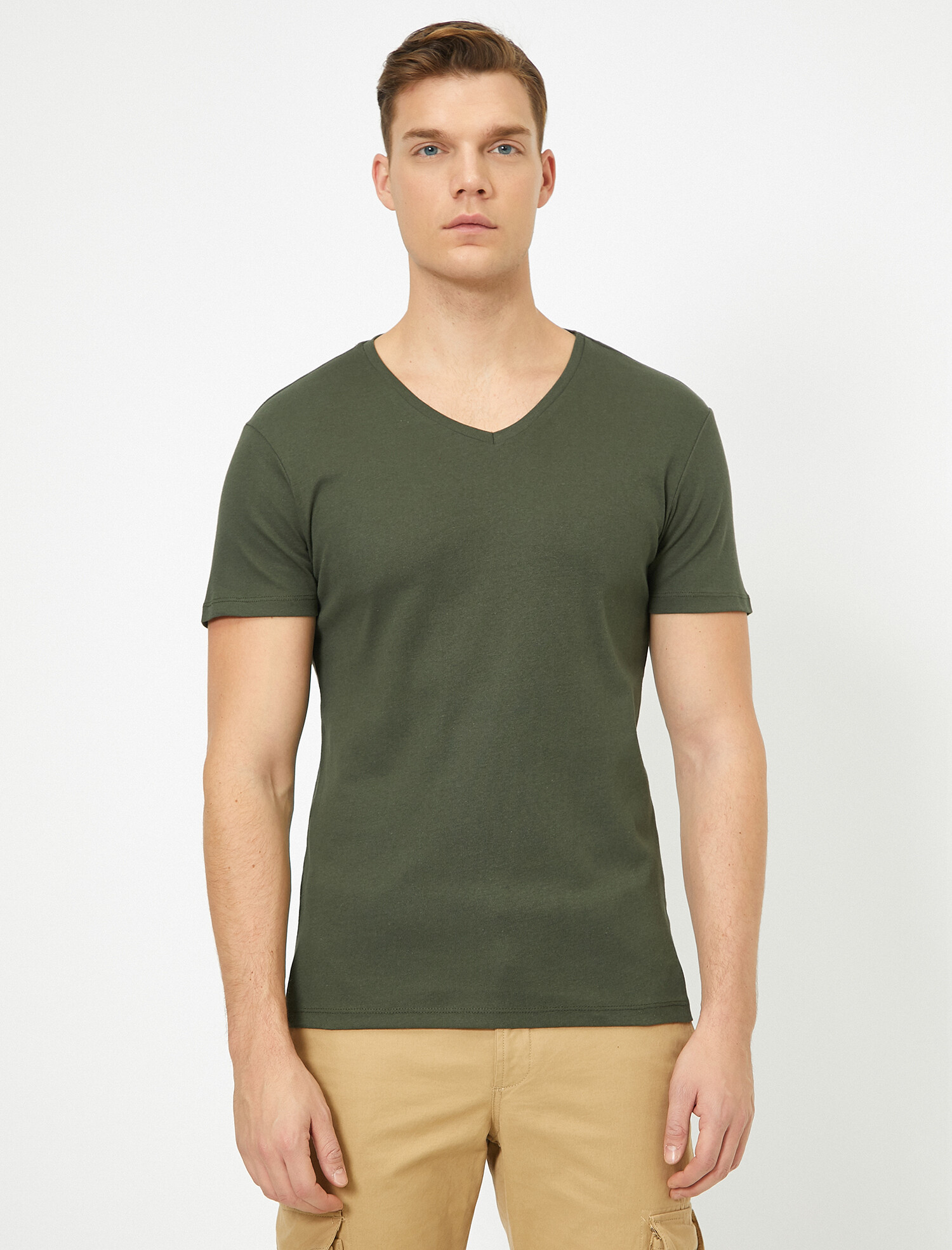 

Футболка Koton 0KAM12139LK M Khaki