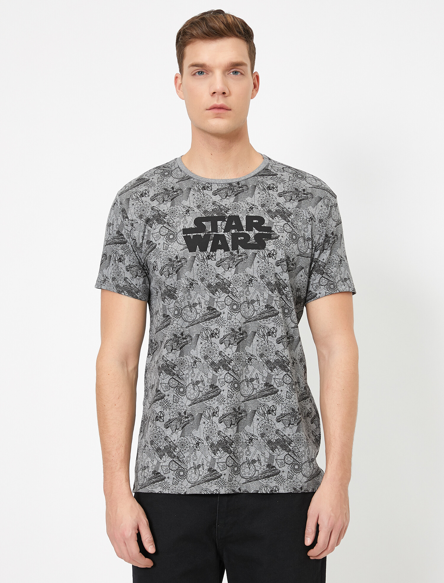 

Футболка Koton 0YAM11920CK S Grey design