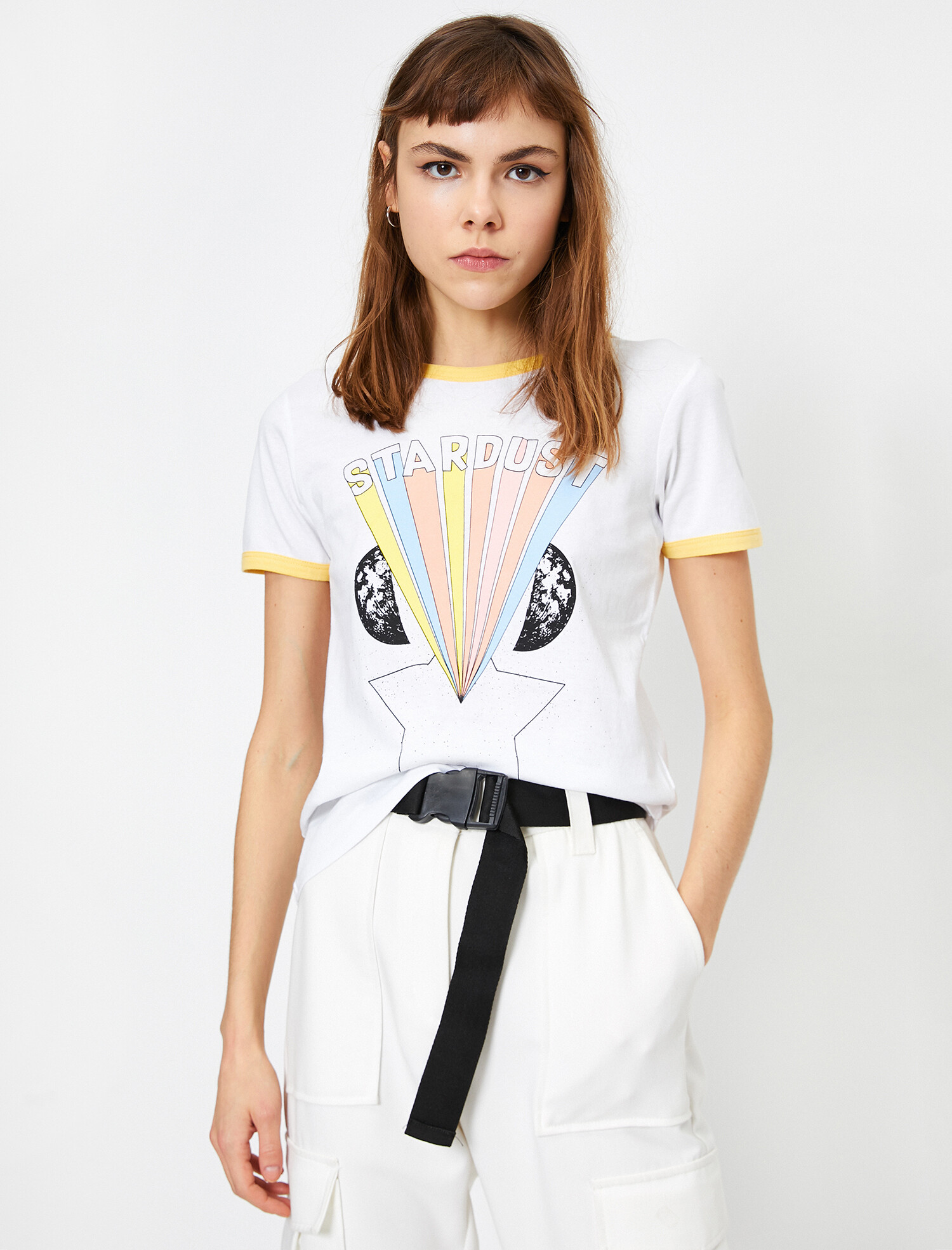 

Футболка Koton 0YAL18745IK-001  Off White, Футболка Koton 0YAL18745IK-001 XS Off White