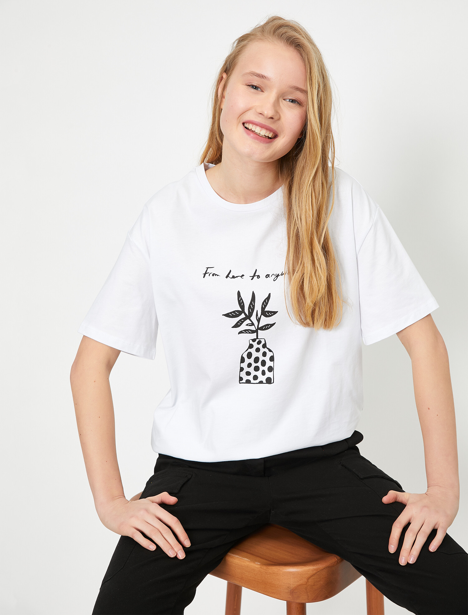 

Футболка Koton 0YAL18362IK-001 M Off White