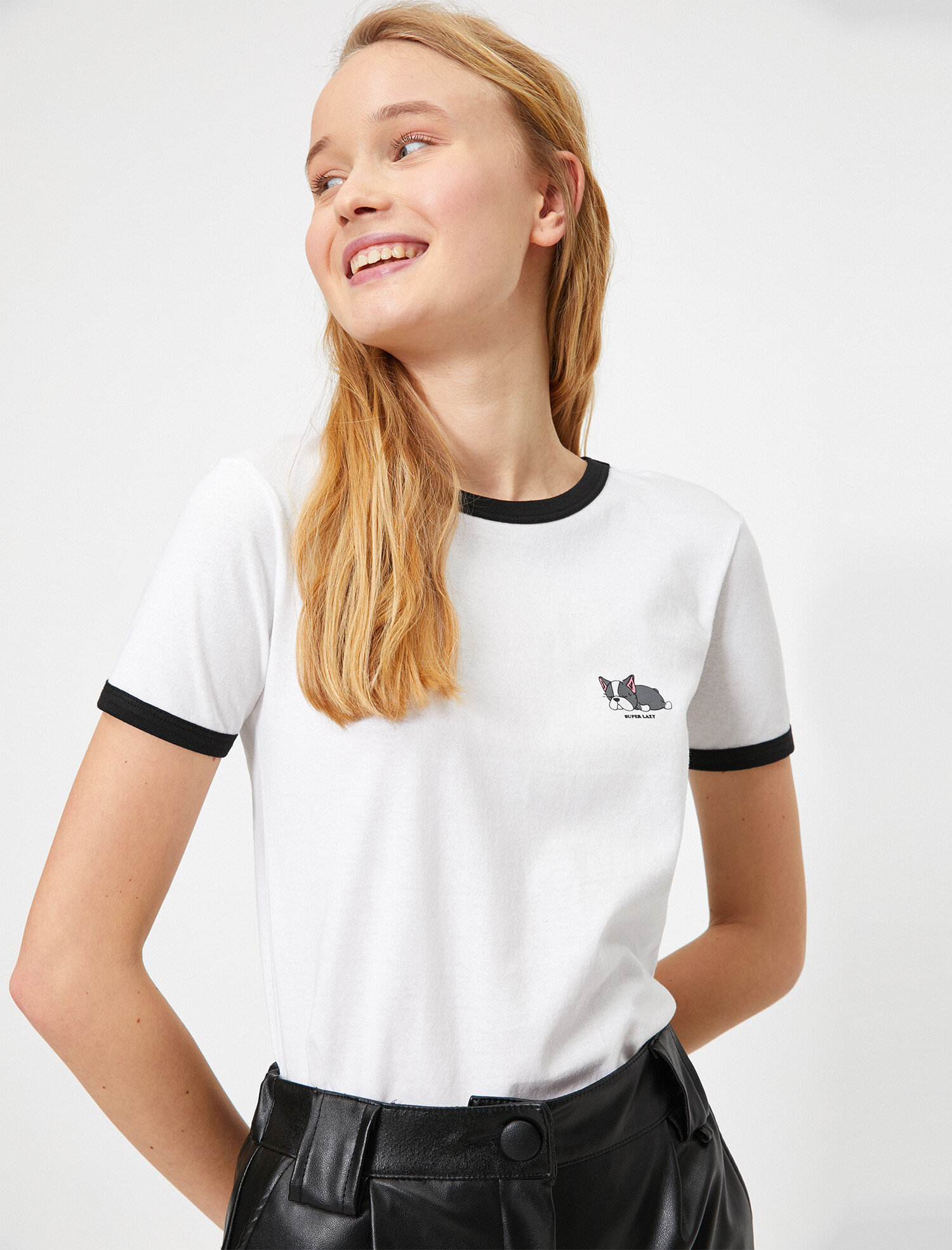 

Футболка Koton 0YAL18744IK-001 S Off White