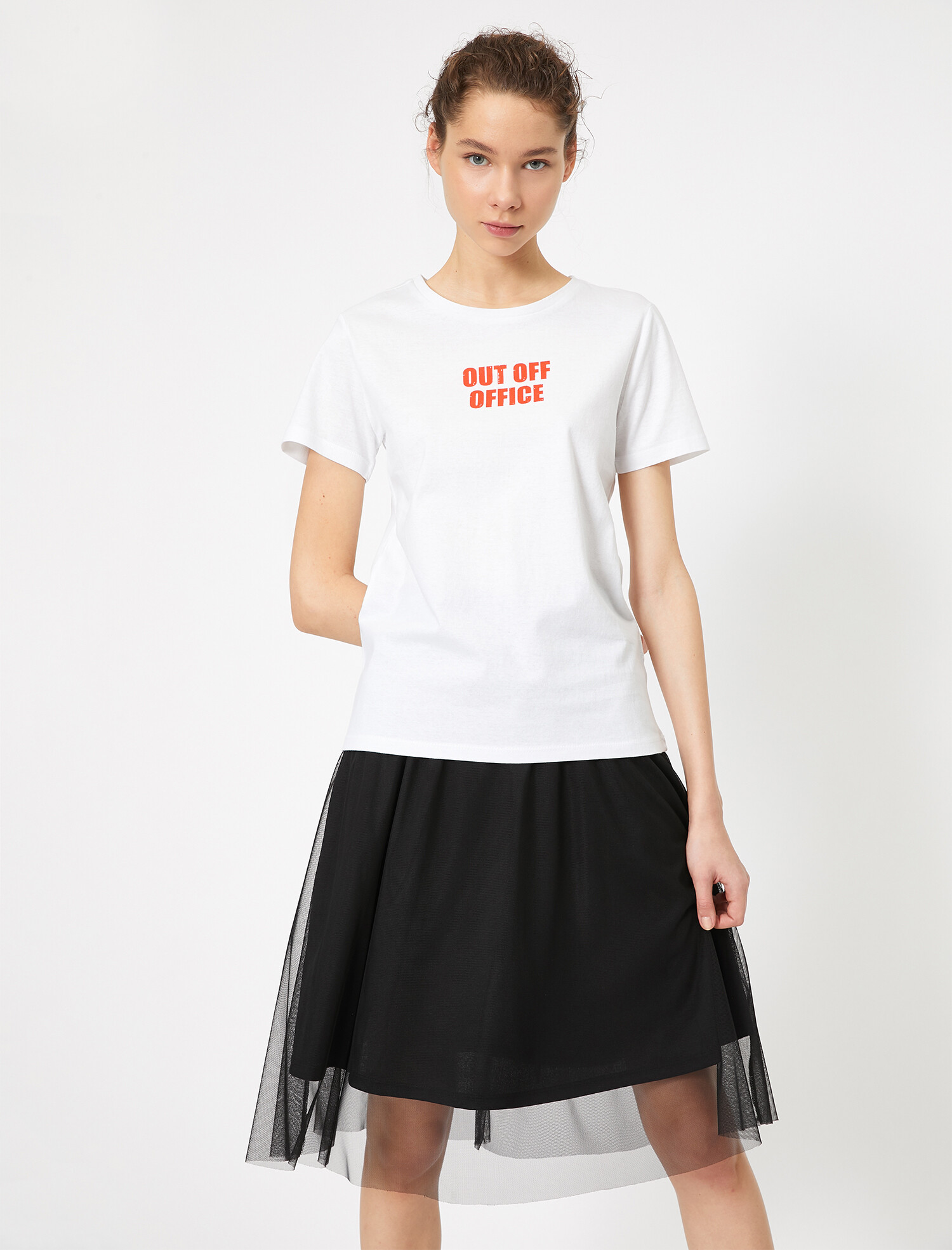 

Футболка Koton 0YAL18447IK-000  White, Футболка Koton 0YAL18447IK-000 S White
