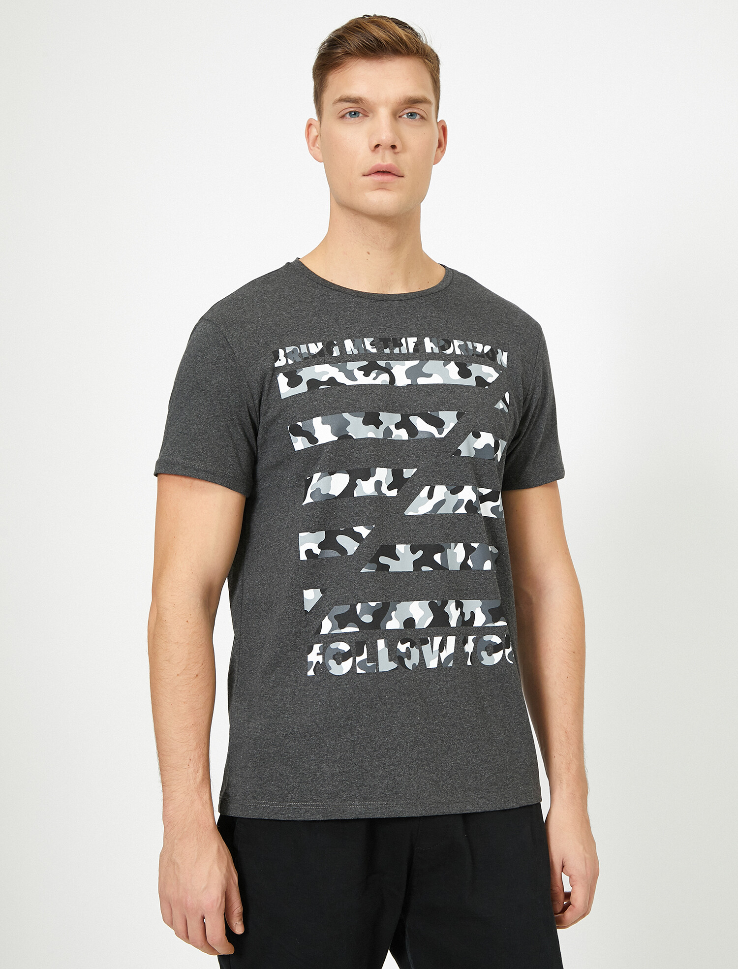 

Футболка Koton 0YAM14154DK XL Antrasit design