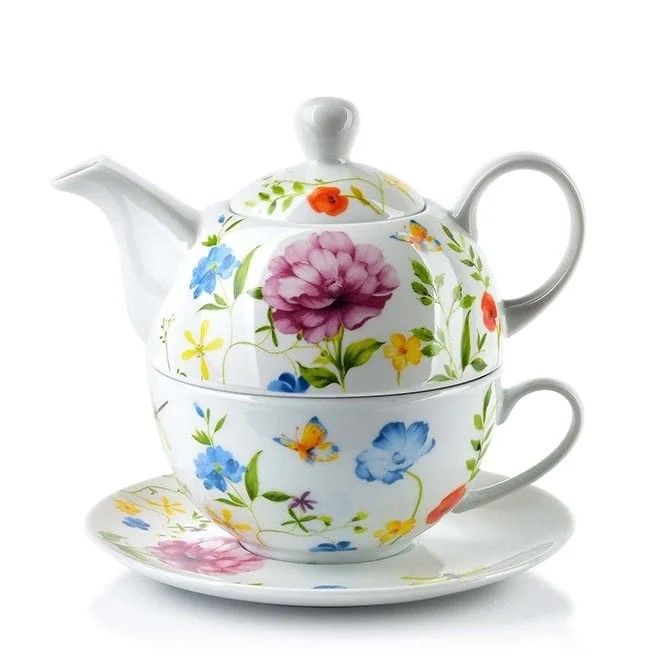 

Чайний набір Ewax фарфоровий Tea for One чашка 300 мл. чайник 460 мл. 35279