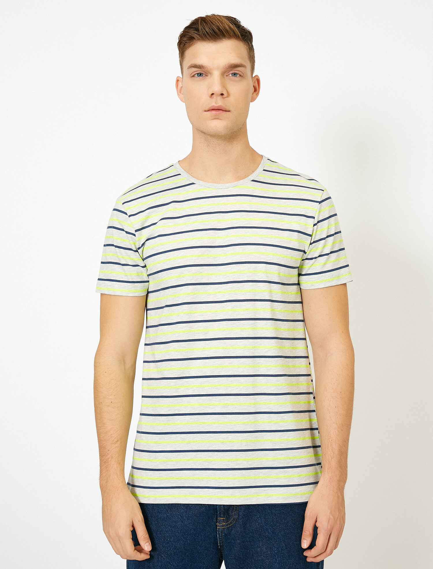 

Футболка Koton 9YAM14768OK S Ecru stripe