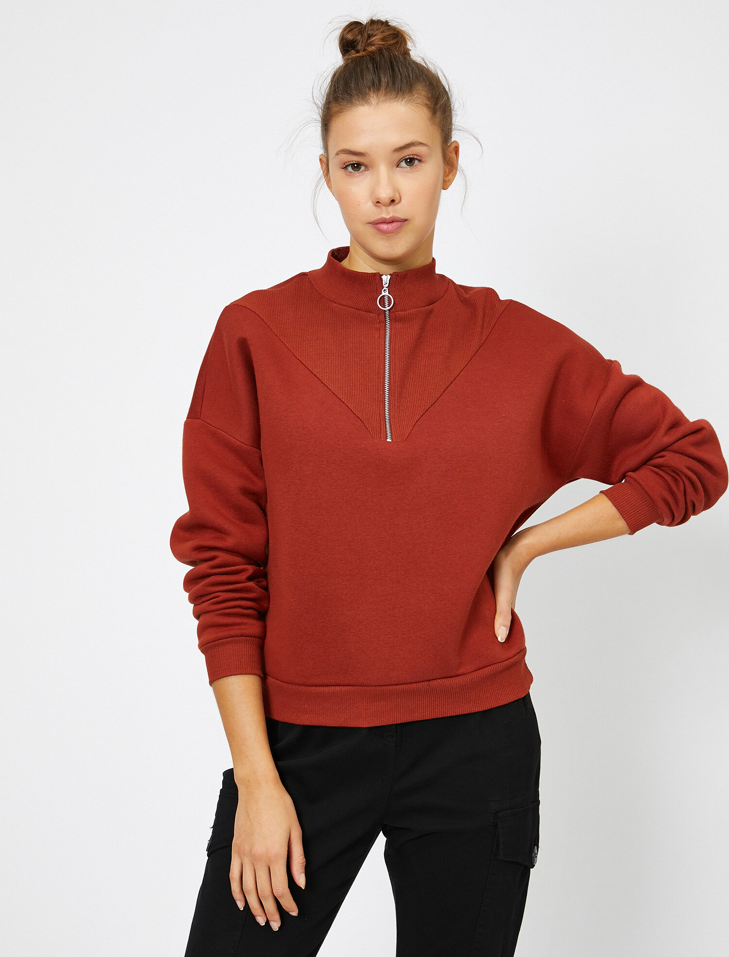 

Свитшот Koton 0KAL18201OK-996 L Terracotta