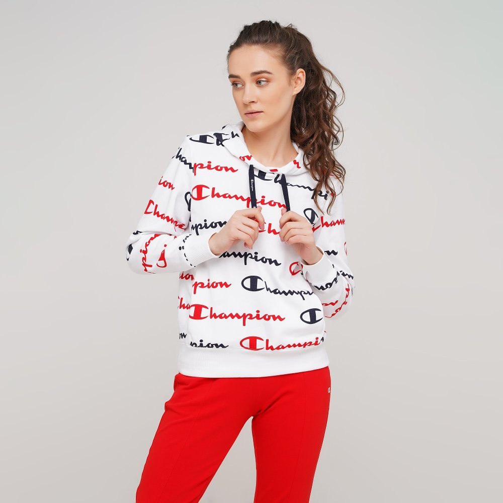 

Женское худи Champion Hooded Sweatshirt Белый 46 (cha112617-WHT/ALLOVER)