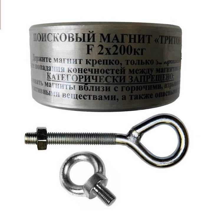

Поисковый магнит двухсторонний Тритон F200 * 2