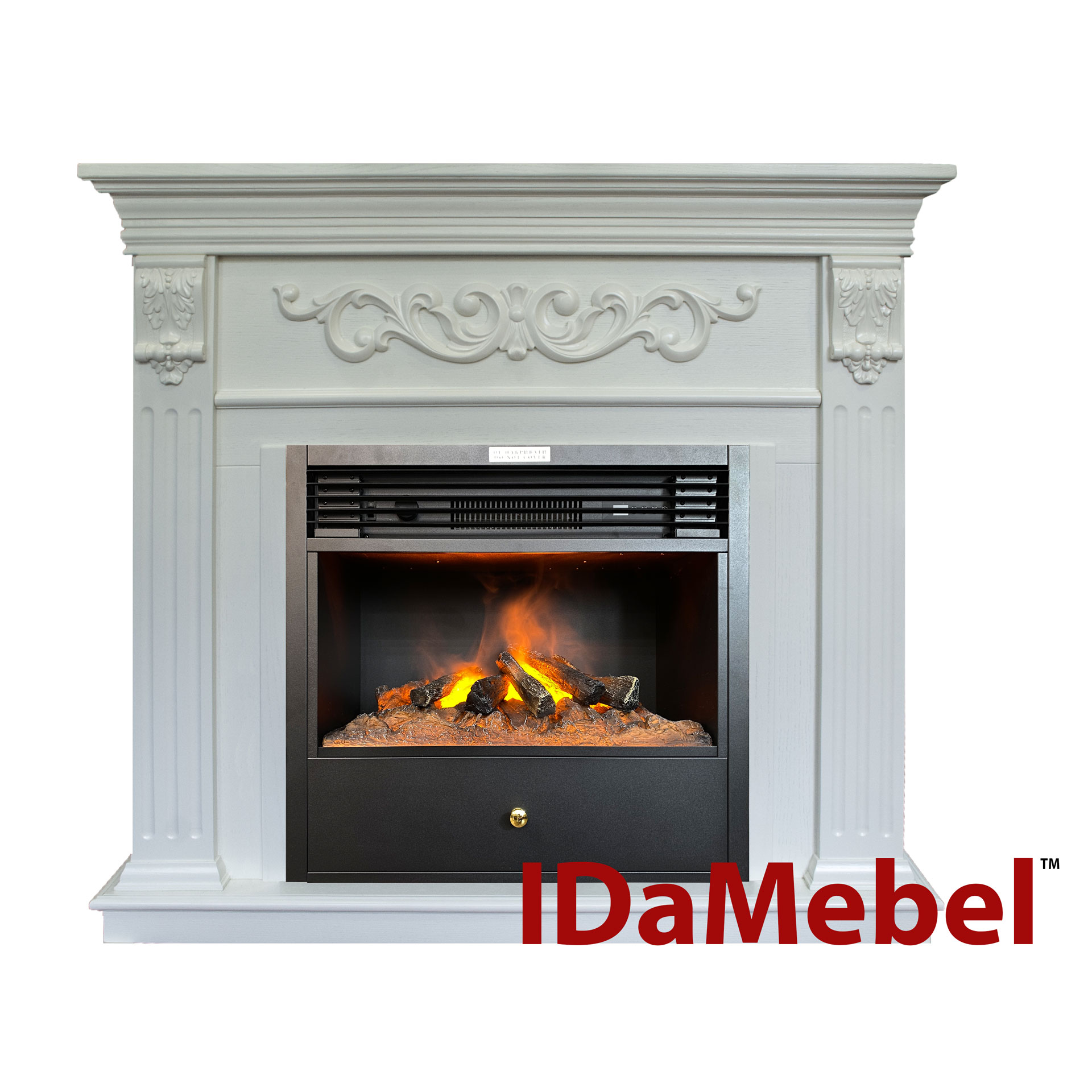 

Каминокомплект IDaMebel Marseille Белый Ясень Etna SF05