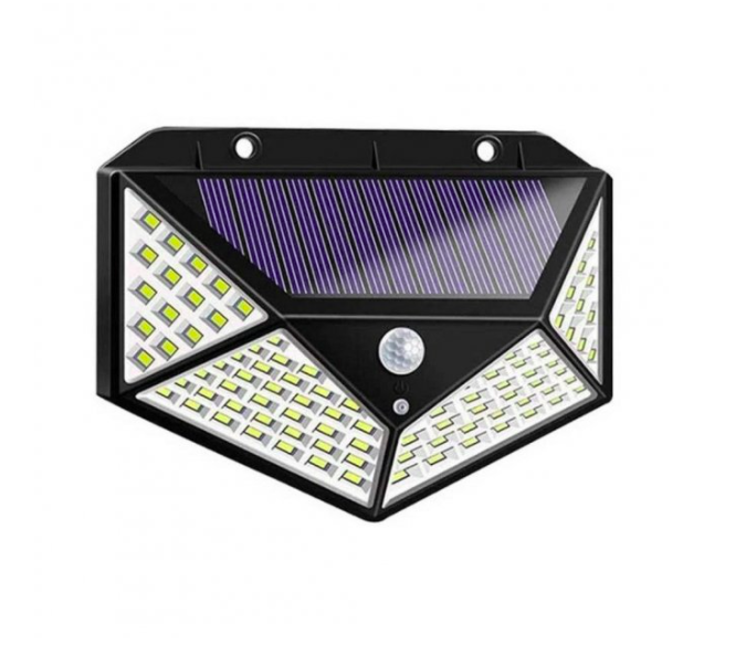 

Фонарь прожектор на солнечной батарее с датчиком движения Solar Wall Lamp 100 LED, черный