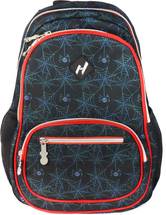 

Рюкзак ортопедический HIPE 700 г 38х28х16 см 17 л Черный с пауками (2000009826852)