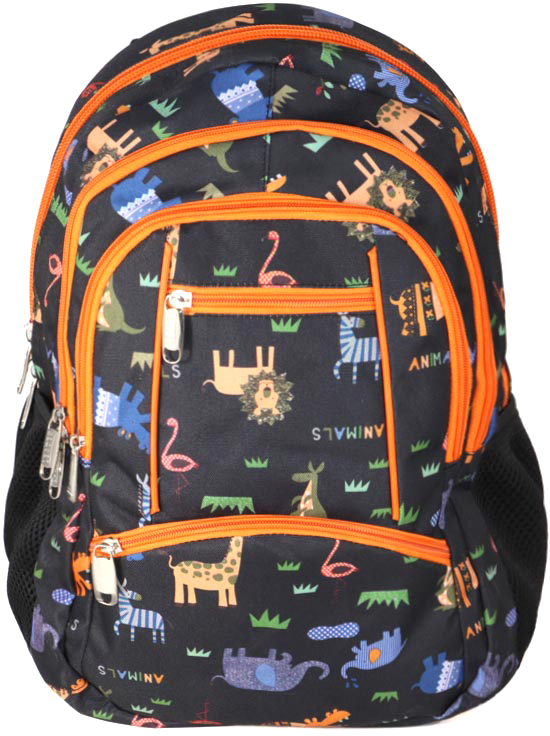 

Рюкзак ортопедический Leader City 830 г 42х29х15 см 18 л Животные (2000009823912)