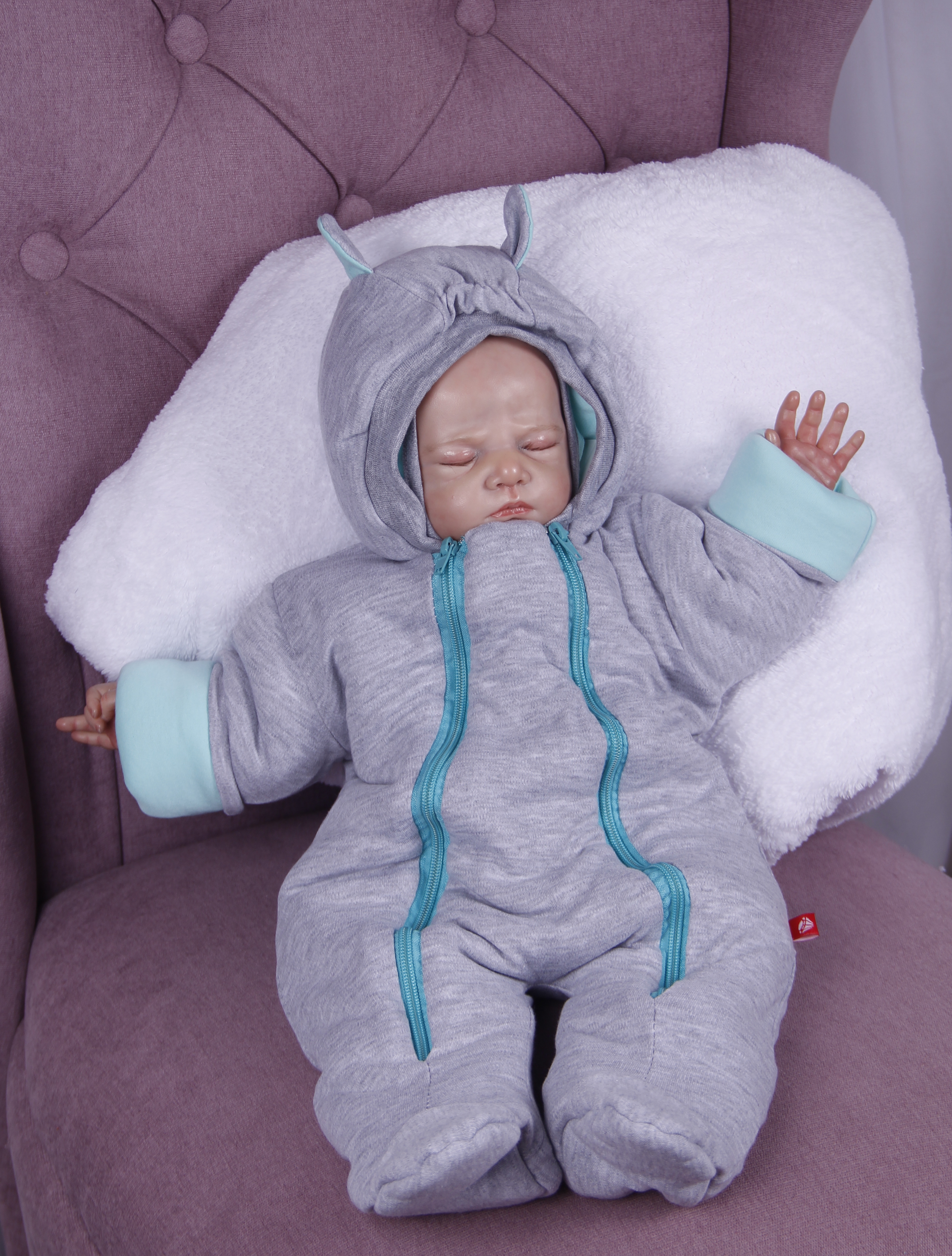 

Демисезонный комбинезон BabyVa Мини 74 р ментоловый