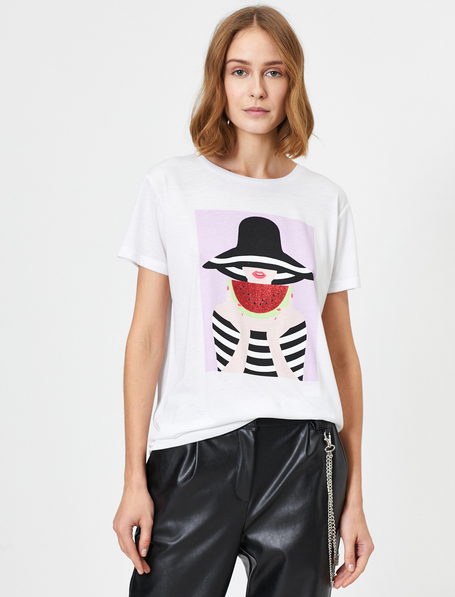 

Футболка Koton 0KAK13710GK-001  Off White, Футболка Koton 0KAK13710GK-001 XL Off White