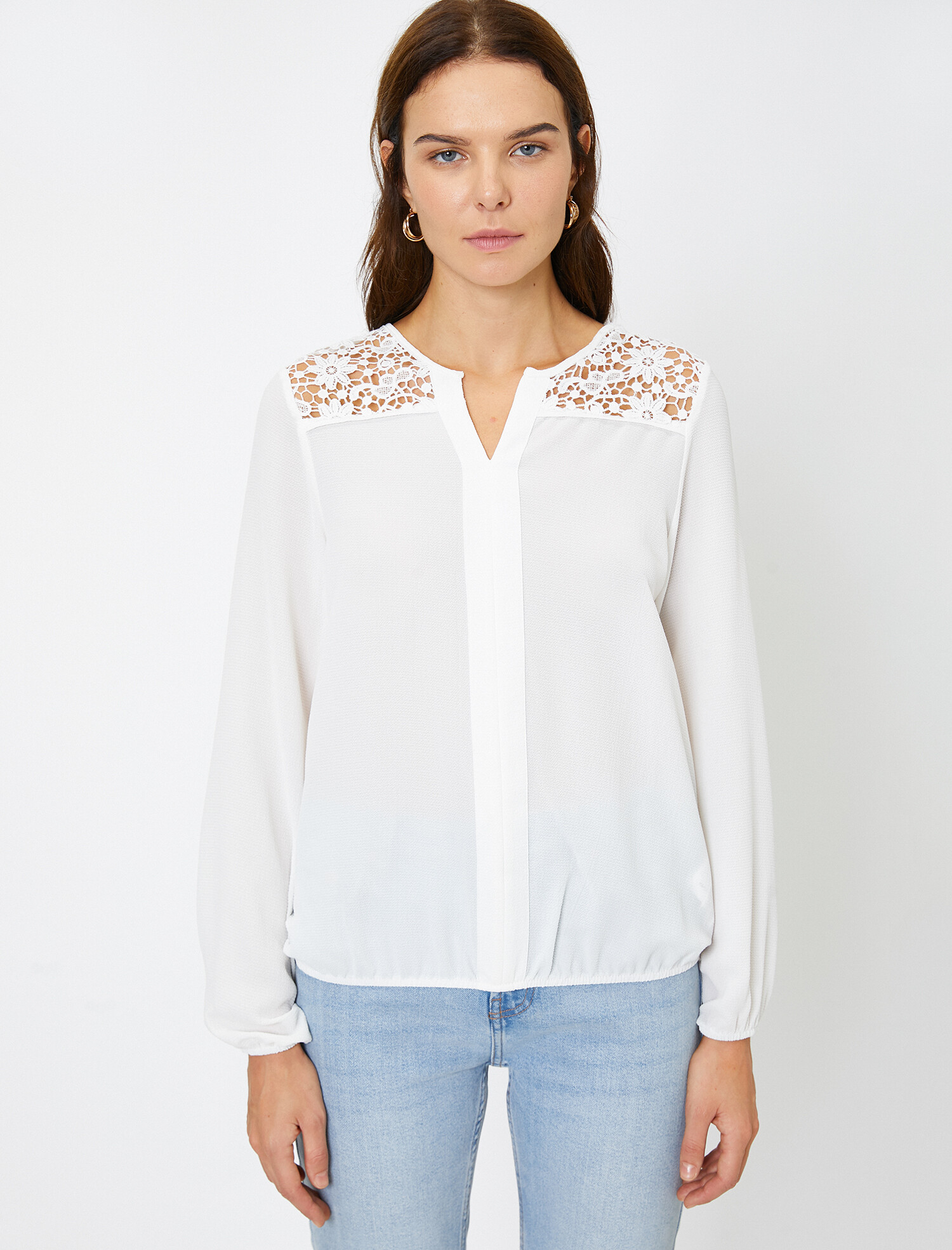 

Блузка Koton 0KAK68422PW-001 36 Off White
