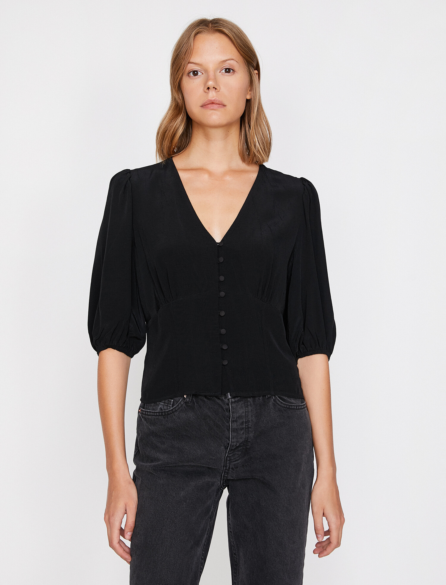 

Блузка Koton 0KAK68643PW-999  Black, Блузка Koton 0KAK68643PW-999 38 Black