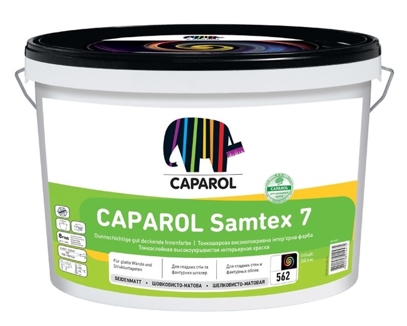 

Краска латексная интерьерная Caparol Samtex 7 E.L.F Украина B3 Белая 9.4 л (alp_906361)