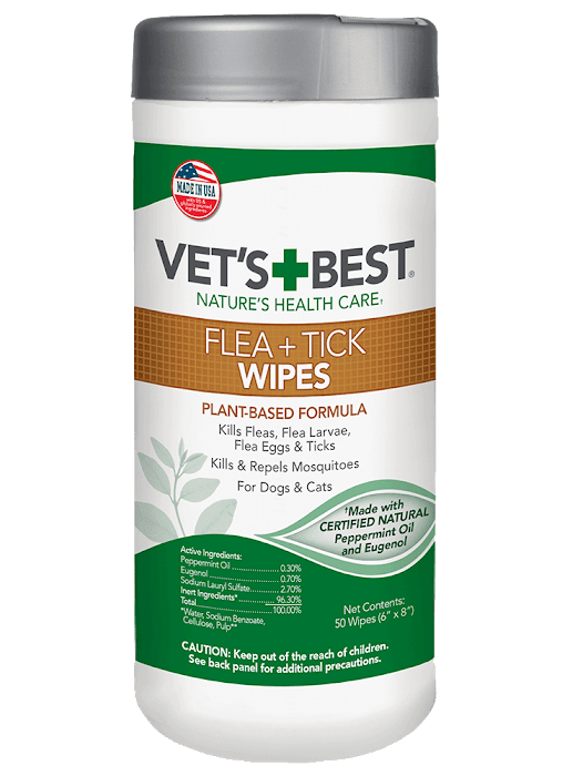 

Влажные салфетки VET'S BEST от насекомых для собак (50 шт)