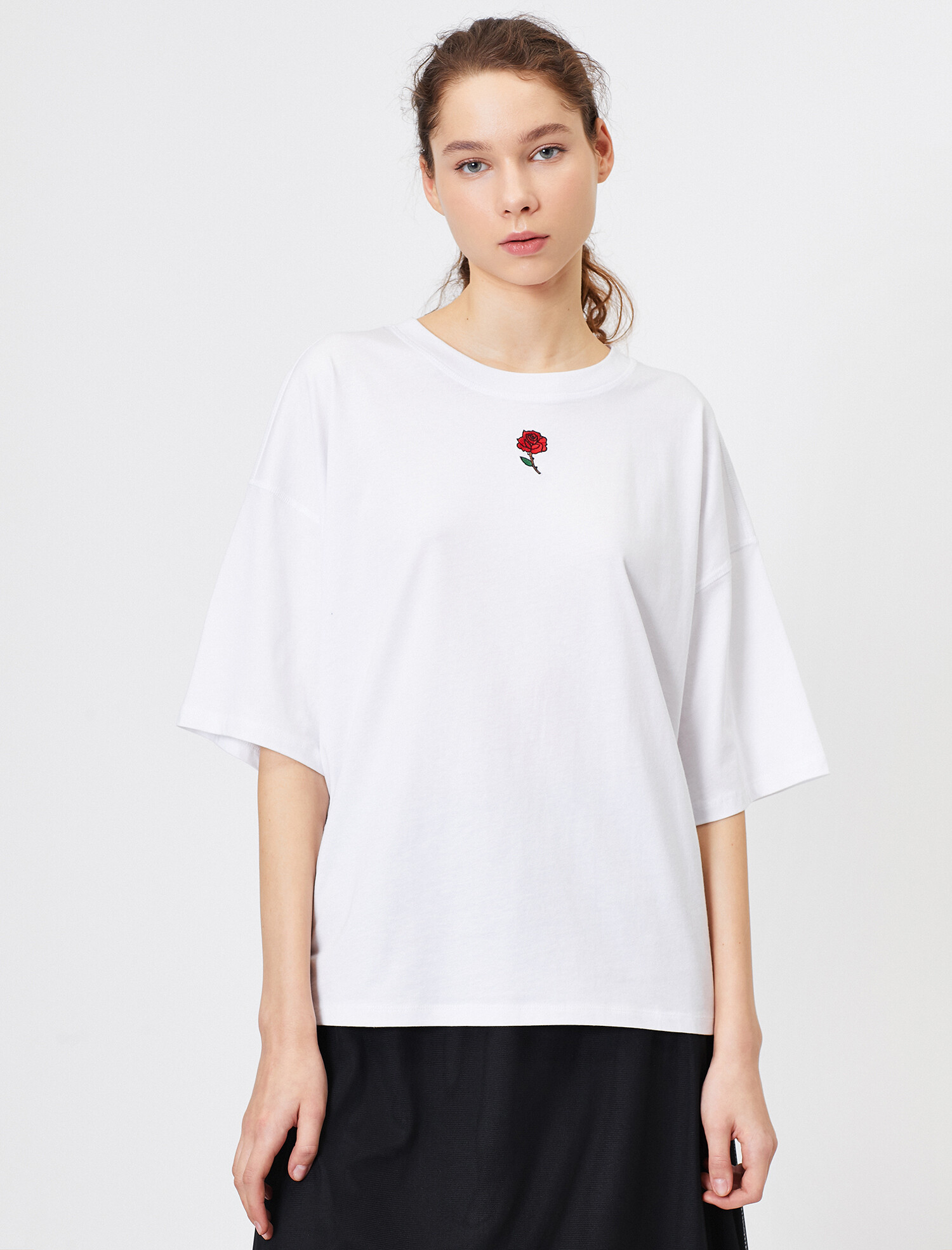 

Футболка Koton 0YAL18881IK-001 S Off White