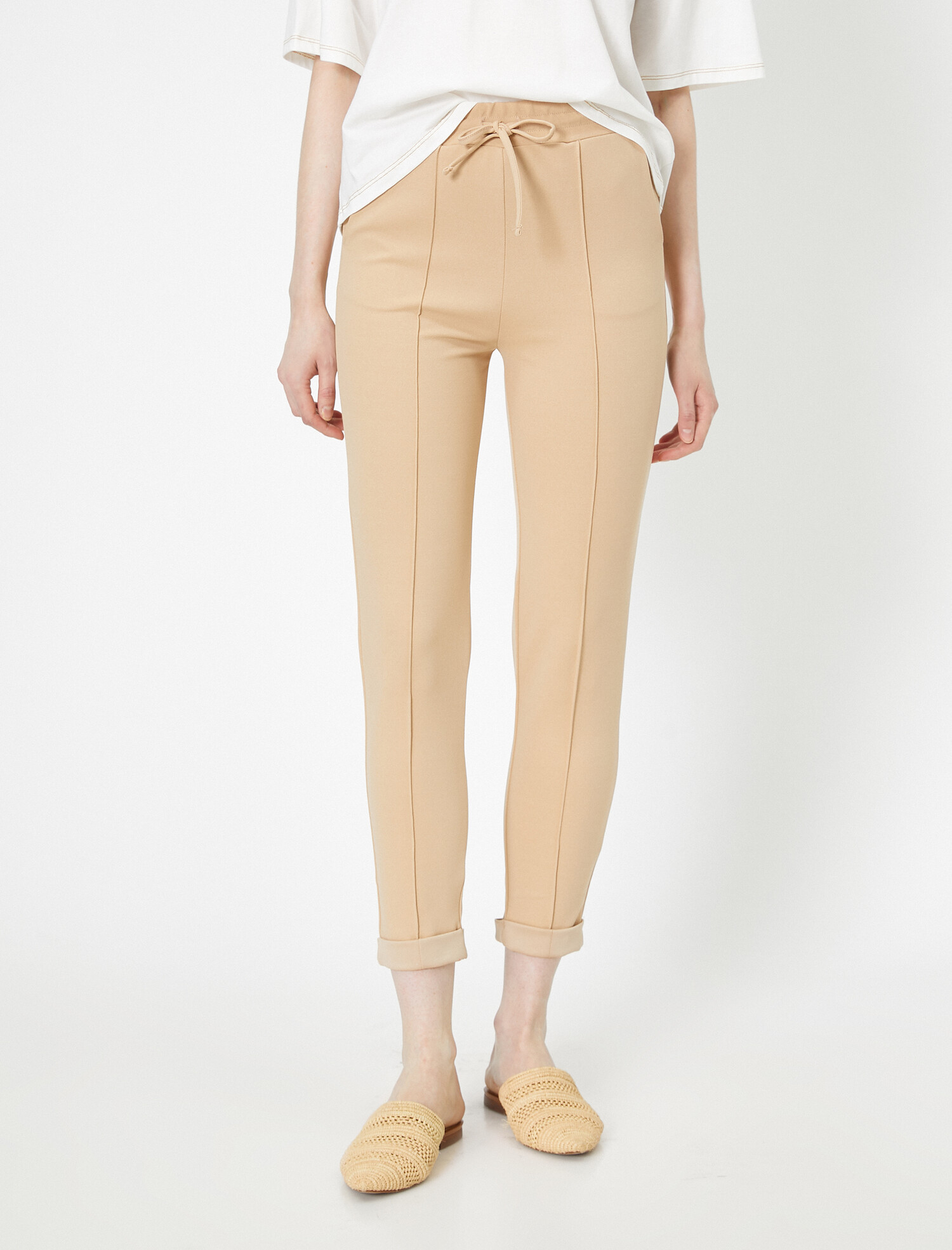 

Брюки Koton 0YAL48117IK-054  Beige, Брюки Koton 0YAL48117IK-054 M Beige